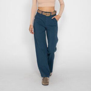 NWT Oliver Logan Flora Trouser Pants Majolica Blue Size 31